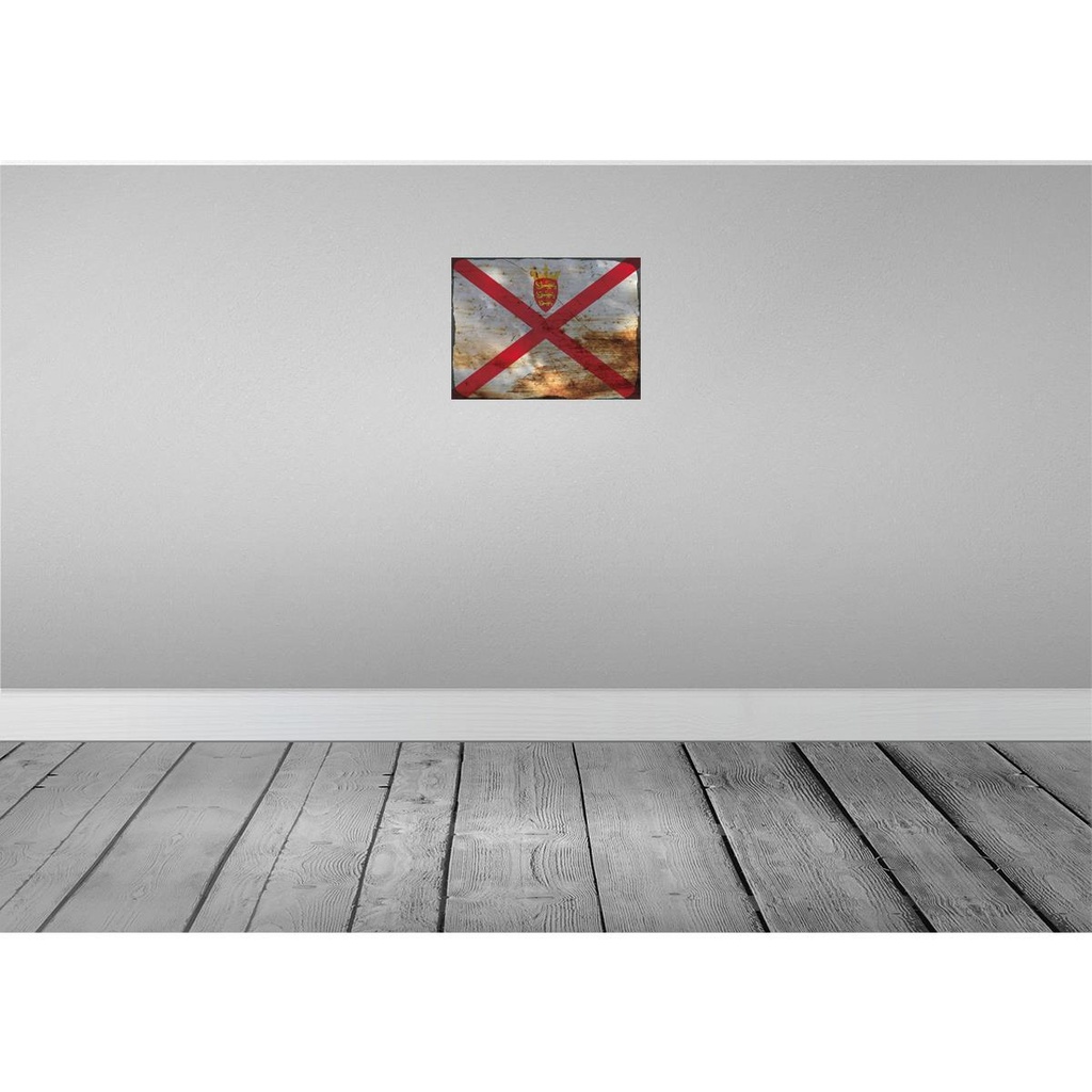 [LA-119904] Blechschild 30x40 cm Jersey Flagge Fahne Wappen Bild 2