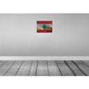 [LA-119913-H] Holzschild 30x40 cm Libanon Lebanon Flagge Fahne Wappen Bild 2