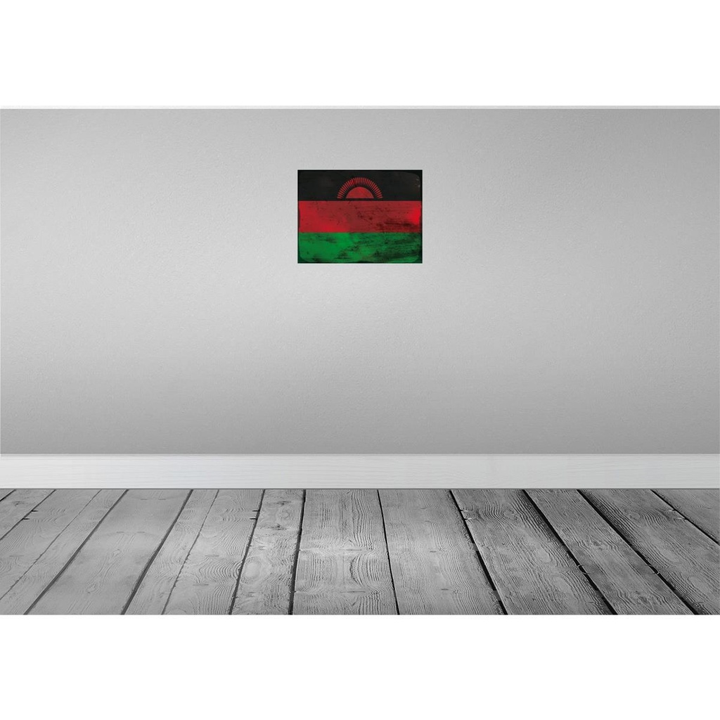[LA-119924-H] Holzschild 30x40 cm Malawi Flagge Fahne Wappen Bild 2