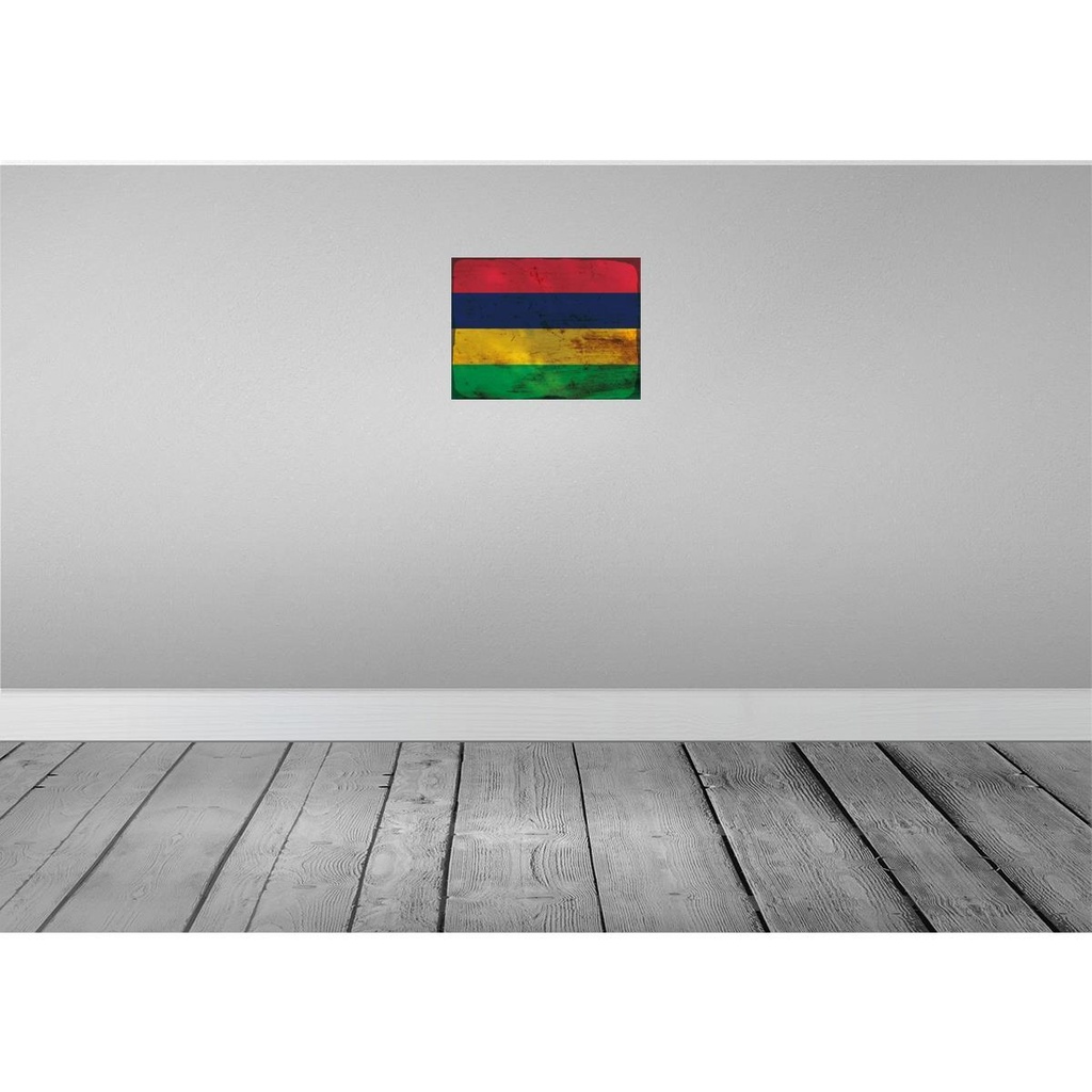 [LA-119930] Blechschild 30x40 cm Mauritius Flagge Fahne Wappen Bild 2