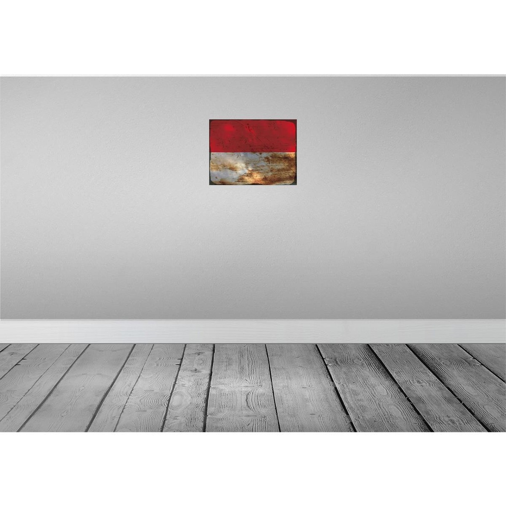 [LA-119934] Blechschild 30x40 cm Monaco Flagge Fahne Wappen Bild 2