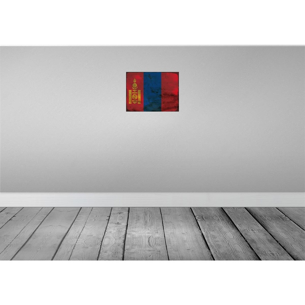 [LA-119935] Blechschild 30x40 cm Mongolei Mongolia Wappen Flagge Abenteuer Reisen Straße Stadt Urlaub Fahne Bild 2