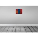 [LA-119935-H] Holzschild 30x40 cm Mongolei Mongolia Flagge Straße Stadt Bild 2