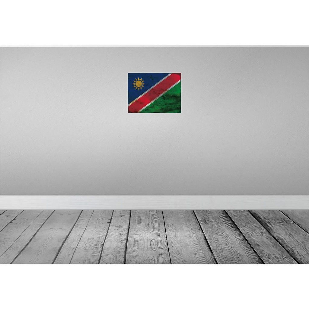 [LA-119940-H] Holzschild 30x40 cm Namibia Flagge Fahne Wappen Bild 2