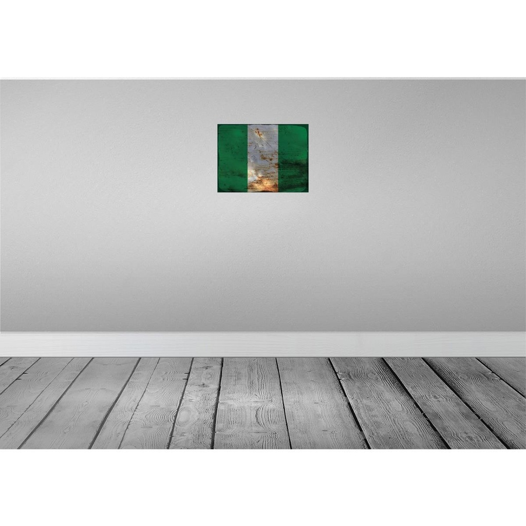 [LA-119948-H] Holzschild 30x40 cm Nigeria Flagge Fahne Wappen Bild 2