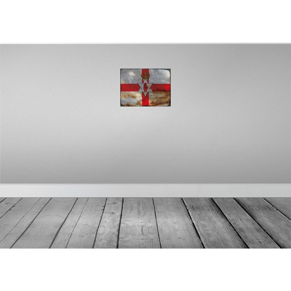 [LA-119952-H] Holzschild 30x40 cm Nordirland Flagge Fahne Wappen Bild 2