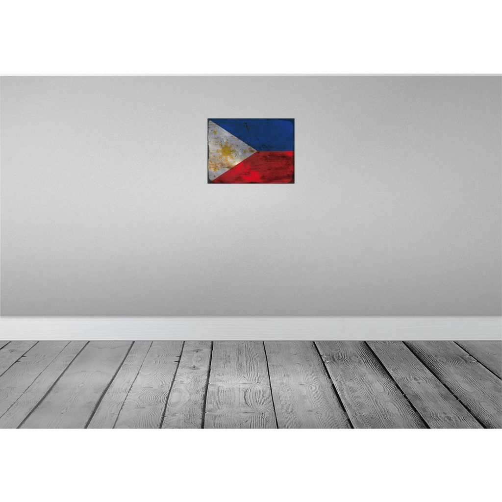 [LA-119962] Blechschild 30x40 cm Philippinen Philippines Flagge Fahne Wappen Bild 2