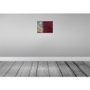[LA-119966] Blechschild 30x40 cm Katar Qatar Flagge Fahne Wappen Bild 2