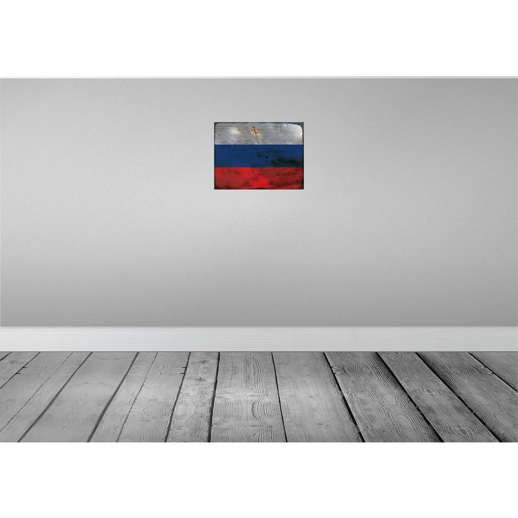 [LA-119968] Blechschild 30x40 cm Russland Russia Flagge Fahne Wappen Bild 2