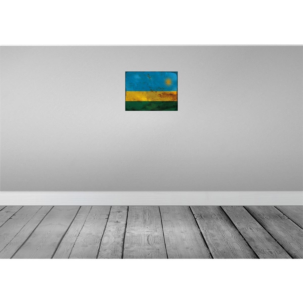 [LA-119969] Blechschild 30x40 cm Ruanda Rwanda Flagge Fahne Wappen Bild 2