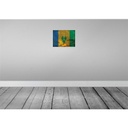 [LA-119972] Blechschild 30x40 cm Saint Vincent Grenadinen Flagge Fahne Wappen Bild 2
