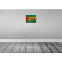 [LA-119975] Blechschild 30x40 cm São Tomé und Príncipe Flagge Fahne Wappen Bild 2