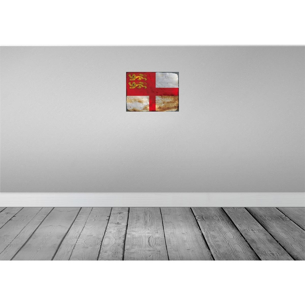 [LA-119976] Blechschild 30x40 cm Sark Flagge Fahne Wappen Bild 2