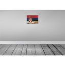 [LA-119980] Blechschild 30x40 cm Serbien Serbia Flagge Fahne Wappen Bild 2