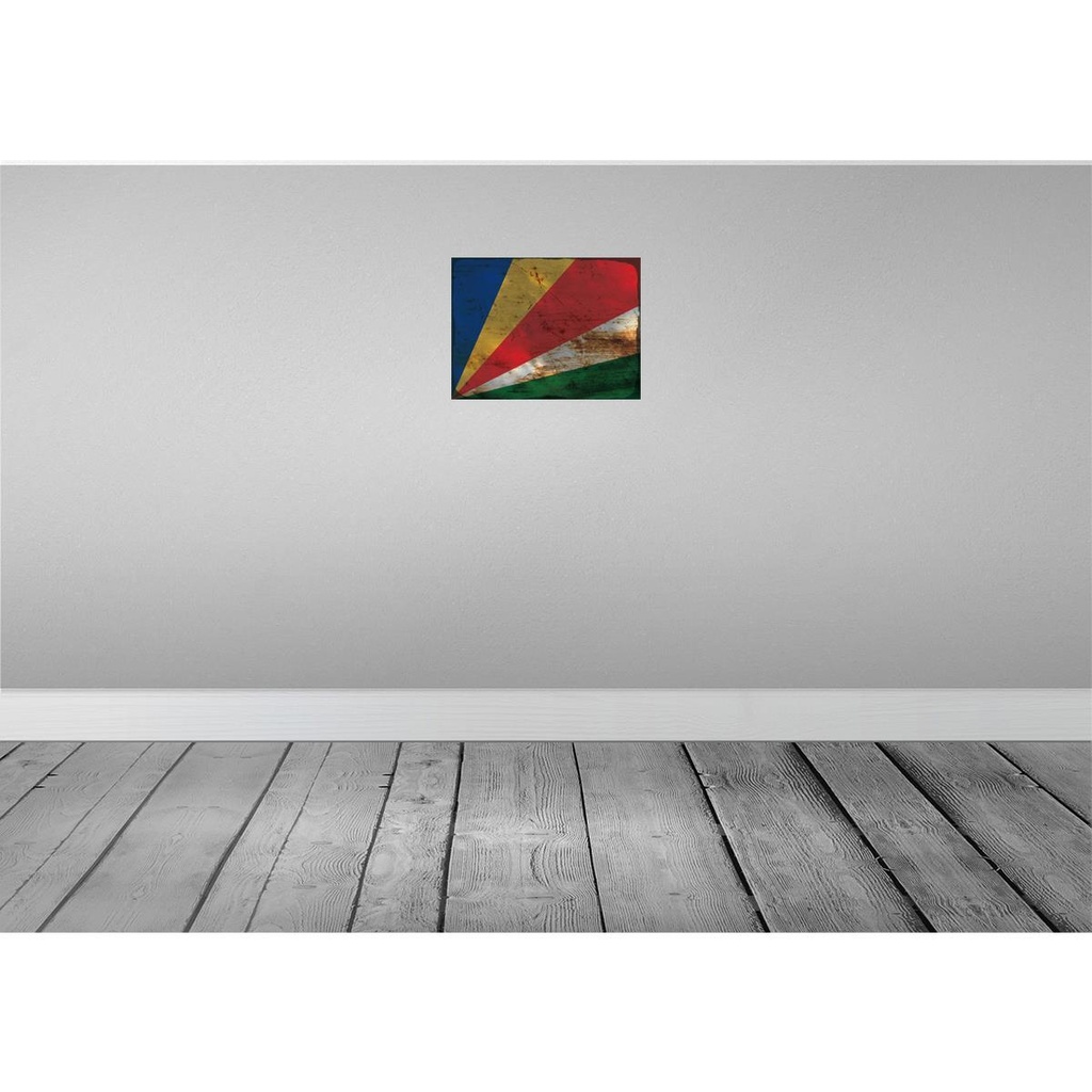 [LA-119981] Blechschild 30x40 cm Seychellen Seychelles Flagge Fahne Wappen Bild 2