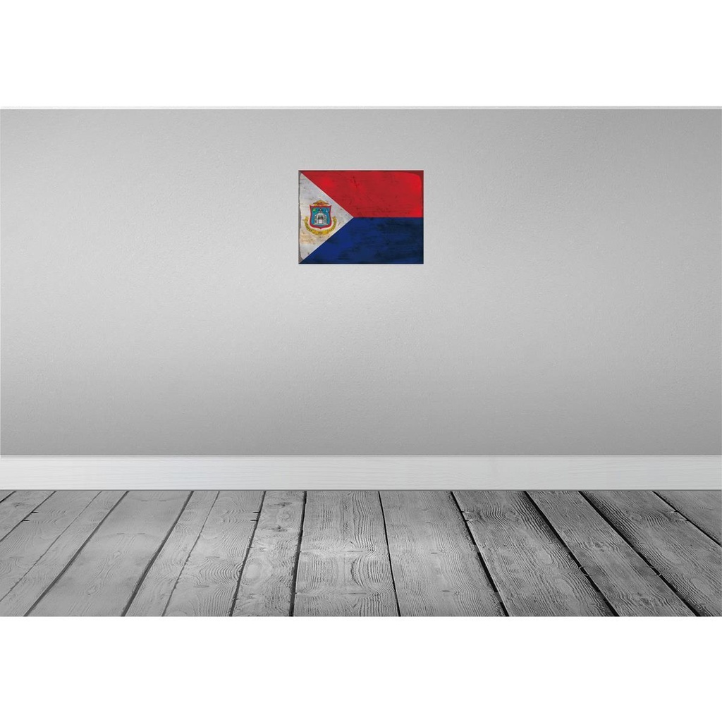 [LA-119983] Blechschild 30x40 cm Sint Maarten Fahne Wappen Abenteuer Reisen Straße Stadt Urlaub Flagge Bild 2