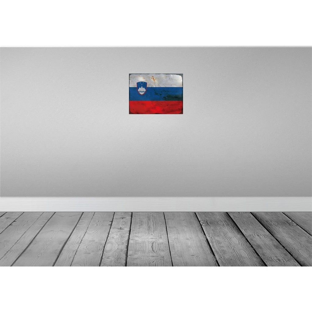 [LA-119985-H] Holzschild 30x40 cm Slowenien Slovenia Flagge Fahne Wappen Bild 2