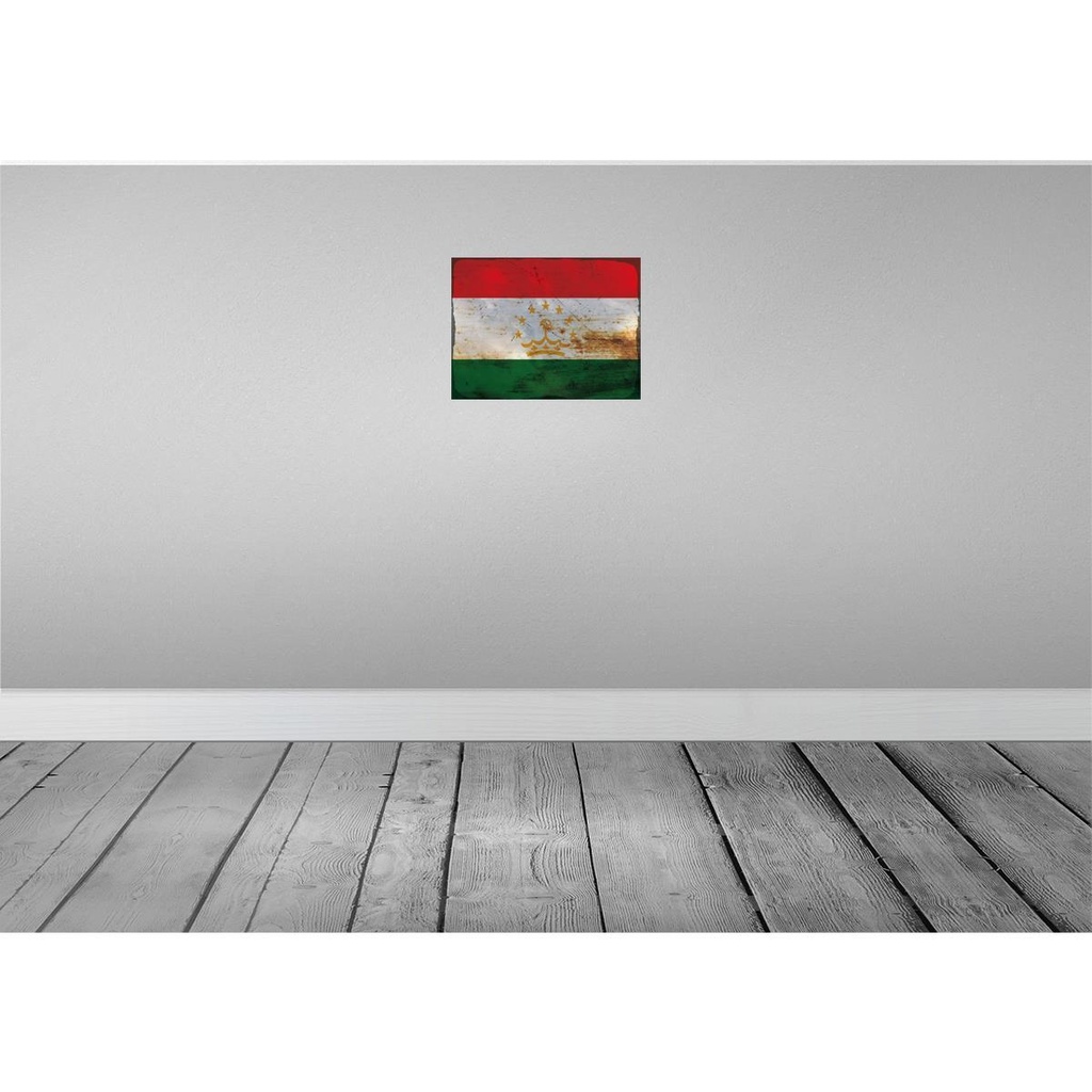 [LA-119999-H] Holzschild 30x40 cm Tadschikistan Tajikistan Flagge Fahne Wappen Bild 2