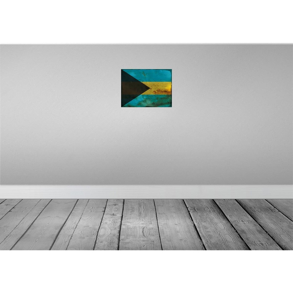 [LA-120002-H] Holzschild 30x40 cm Bahama Bahamas Flagge Fahne Wappen Bild 2
