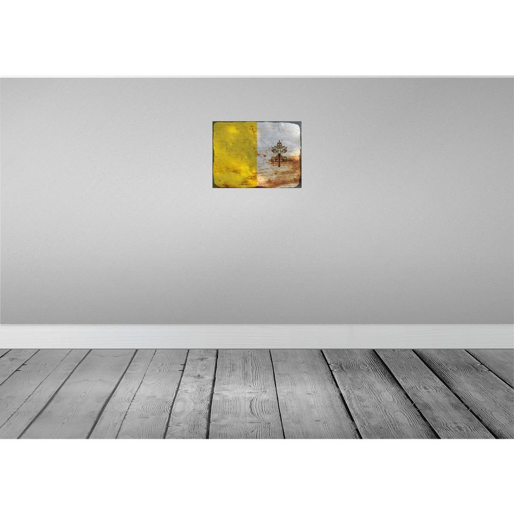 [LA-120020] Blechschild 30x40 cm Vatikanstadt Vatican Wappen City Abenteuer Reisen Straße Stadt Urlaub Flagge Fahne Bild 2