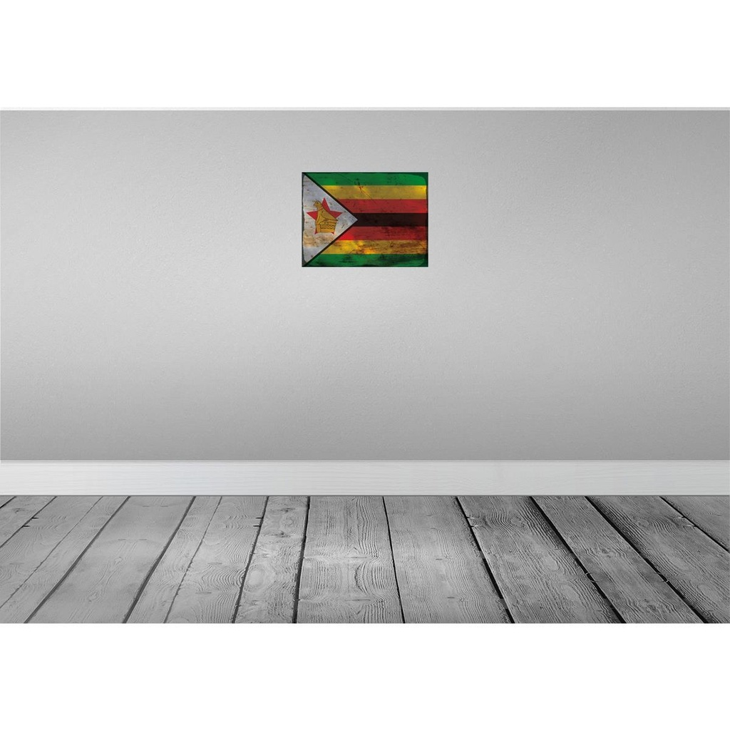 [LA-120028] Blechschild 30x40 cm Simbabwe Zimbabwe Flagge Fahne Wappen Bild 2