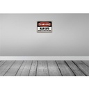 [LA-120033] Blechschild 30x40 cm Warning man cave enter at your Warnschild Hinweisschild Sicherheit Vorsicht Bild 2