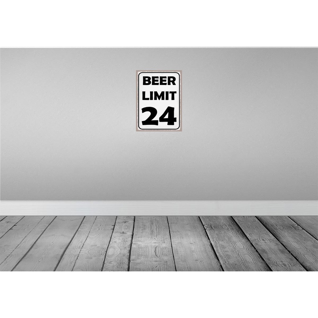 [LA-120038-H] Holzschild 40x30 cm BEER Limit 24 Bier Alkohol Bild 2