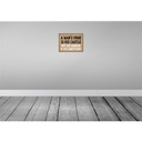 [LA-120045-H] Holzschild 30x40 cm Man´s home is his castle garage Spruch Zitat Bild 2