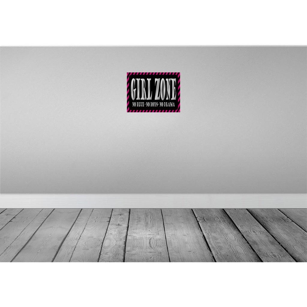 [LA-120047-H] Holzschild 30x40 cm Girl Zone no blue boys Männer Frauen Bild 2