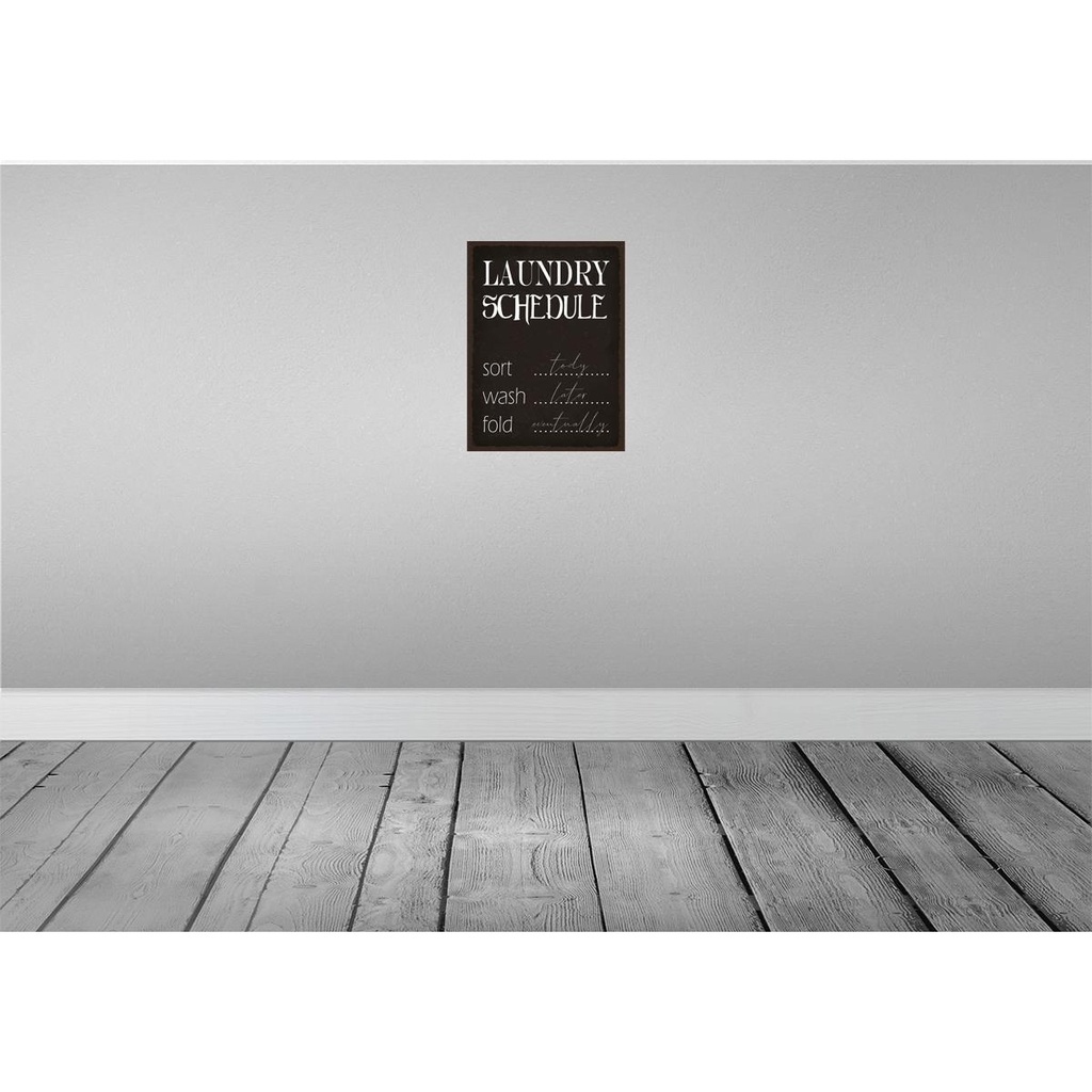 [LA-120055-H] Holzschild 40x30 cm laundry schedule sort tody wash Warnschild Hinweisschild Bild 2