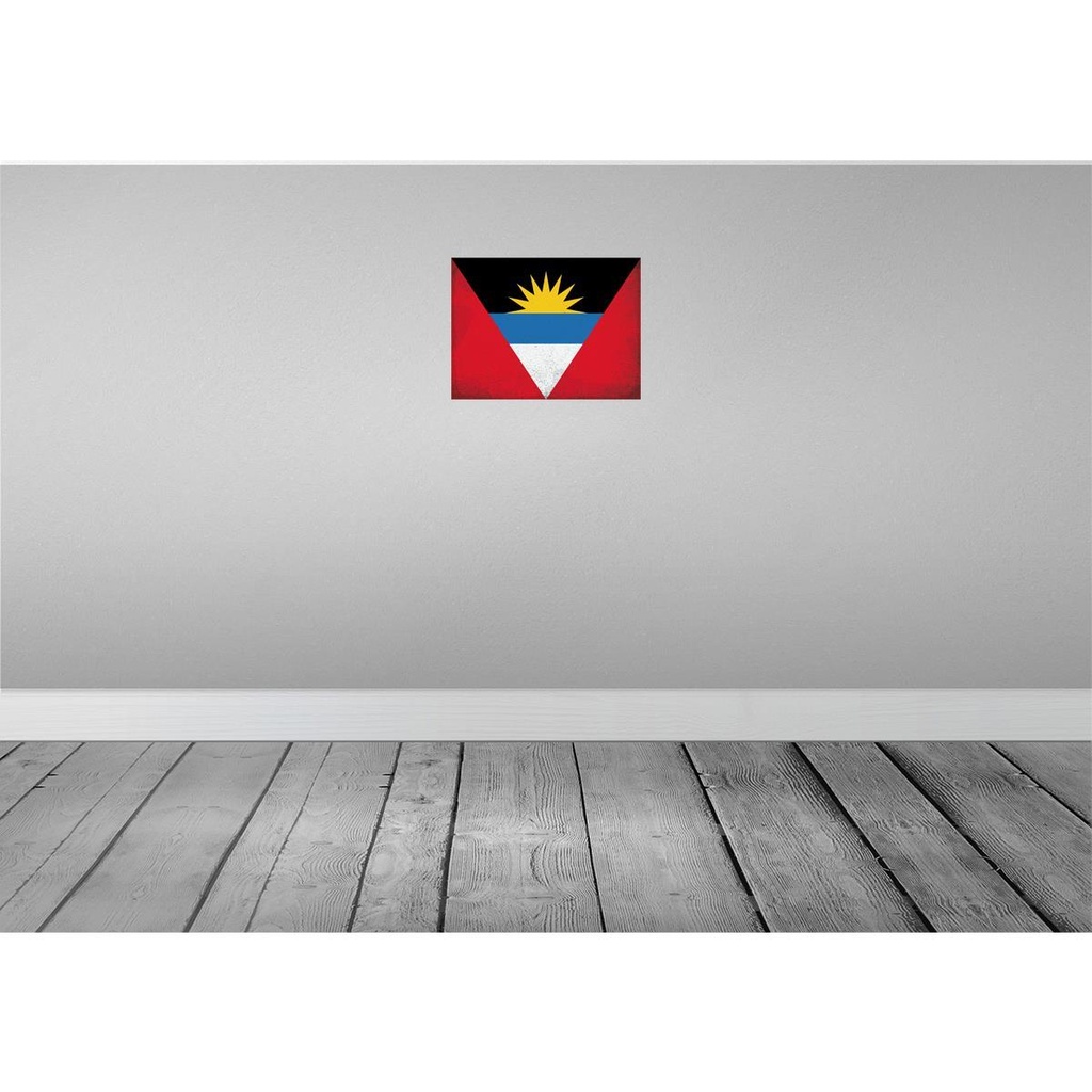 [LA-120074-H] Holzschild 30x40 cm Antigua und Barbuda Flagge Fahne Wappen Bild 2