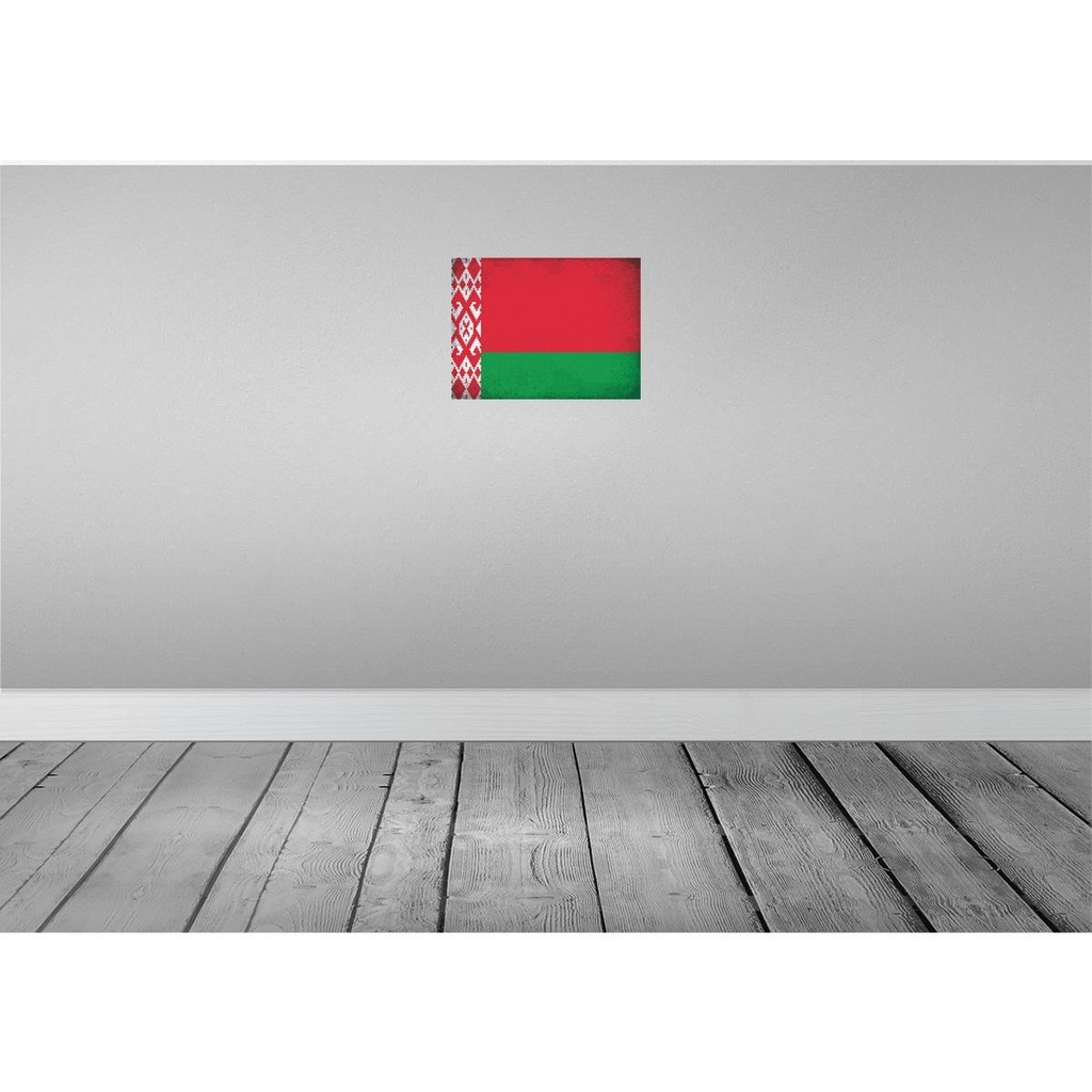 [LA-120083] Blechschild 30x40 cm Weißrussland Belarus Europa Flagge Fahne Wappen Bild 2