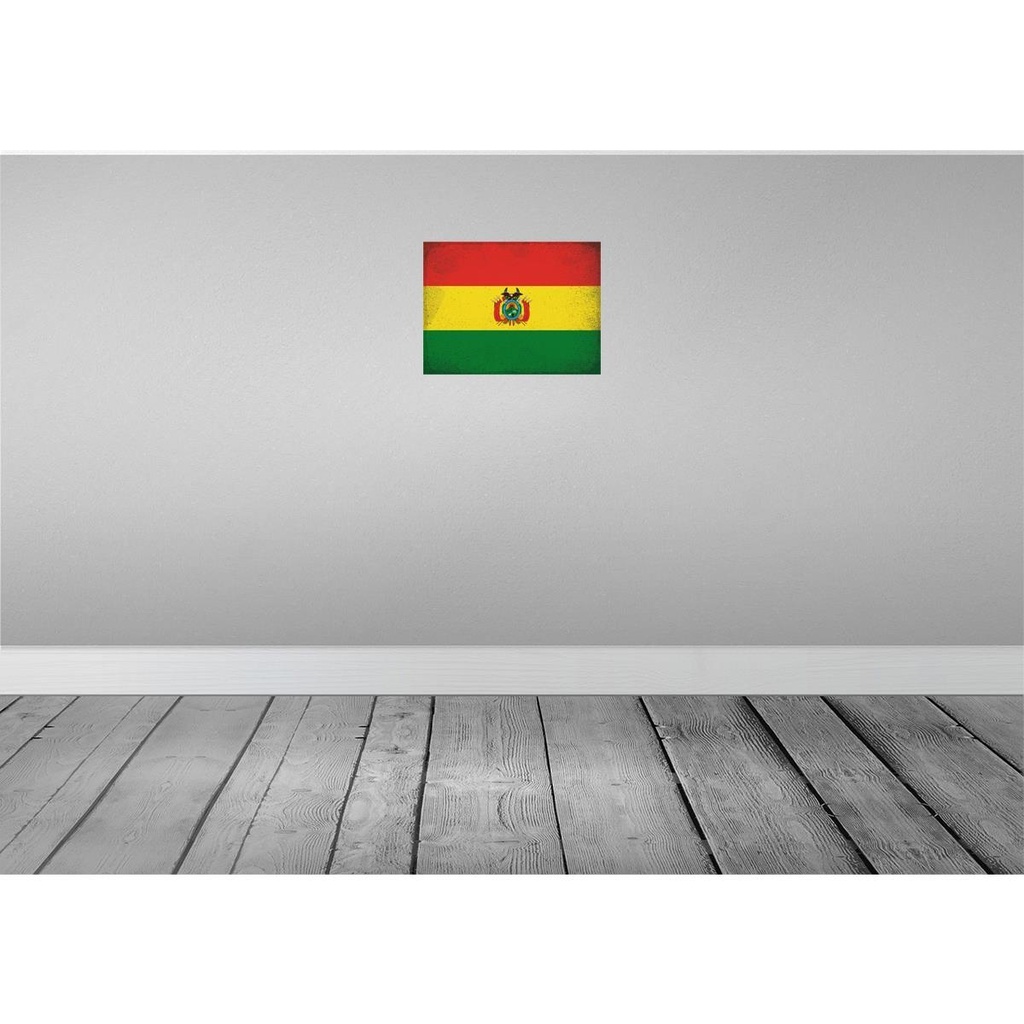 [LA-120089-H] Holzschild 30x40 cm Bolivien Bolivia Flagge Fahne Wappen Bild 2