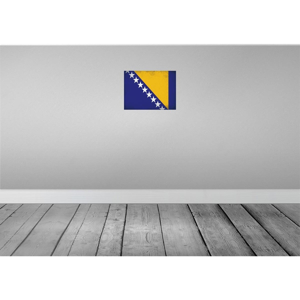 [LA-120090] Blechschild 30x40 cm Bosnien und Herzegowina Flagge Fahne Wappen Bild 2