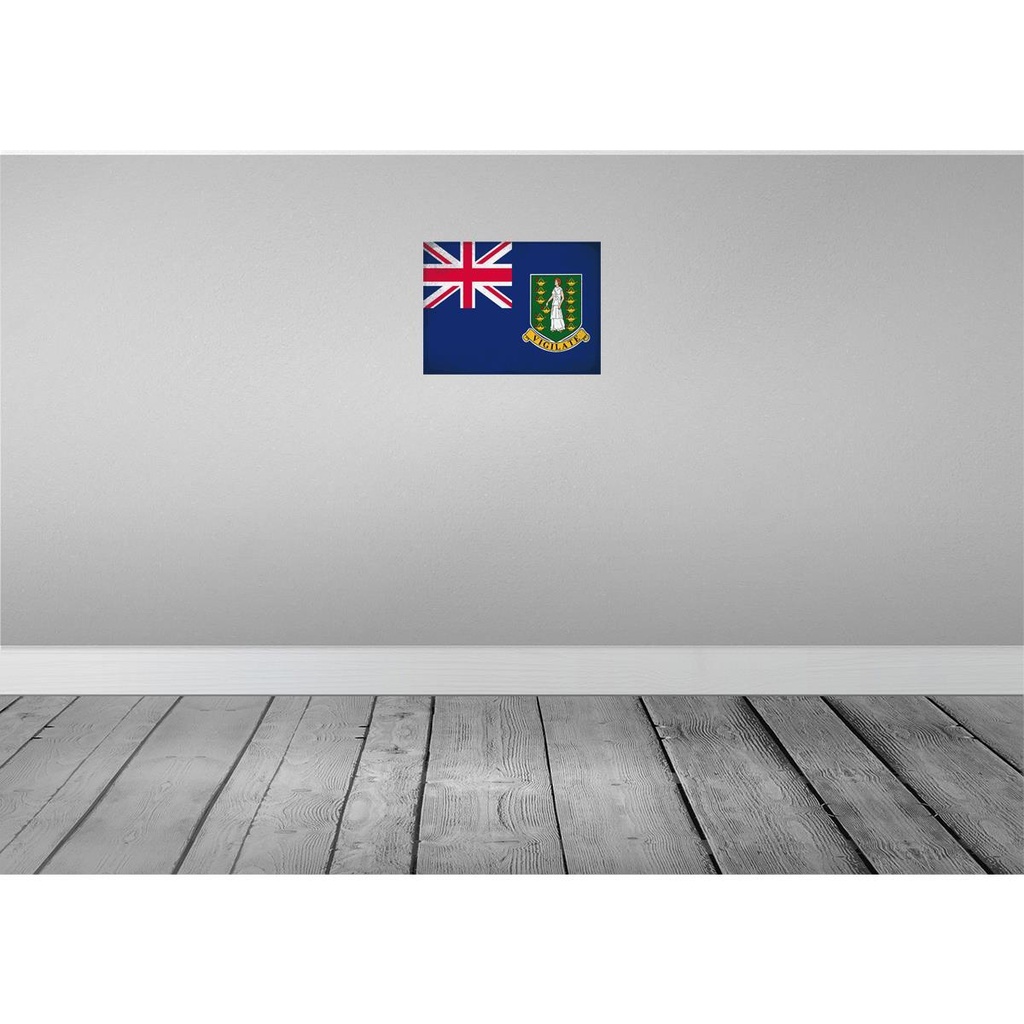 [LA-120093-H] Holzschild 30x40 cm Britische Jungferninseln Flagge Fahne Wappen Bild 2