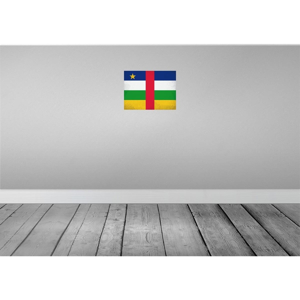 [LA-120103] Blechschild 30x40 cm Zentralafrikanische Republik VI Flagge Fahne Wappen Bild 2