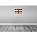 [LA-120103-H] Holzschild 30x40 cm Zentralafrikanische Republik VI Flagge Fahne Wappen Bild 2