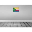 [LA-120110-H] Holzschild 30x40 cm der Komoren Comoros Flagge Fahne Wappen Bild 2