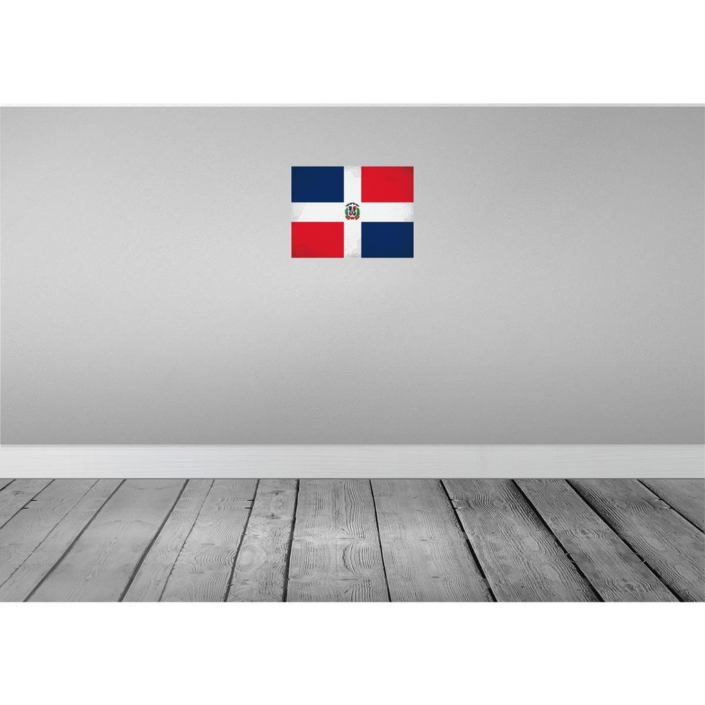 [LA-120122] Blechschild 30x40 cm Dominikanische Republik Flagge Fahne Wappen Bild 2