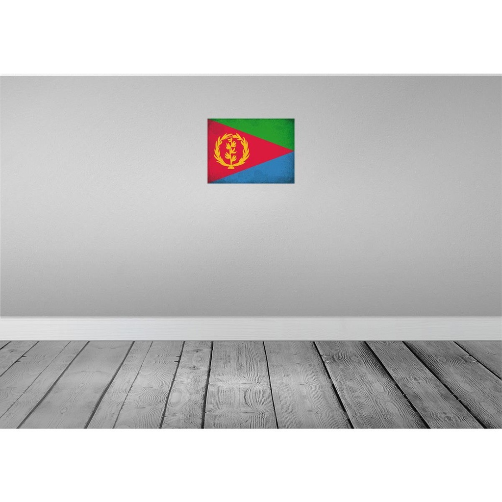 [LA-120129] Blechschild 30x40 cm Eritrea Flagge Fahne Wappen Bild 2