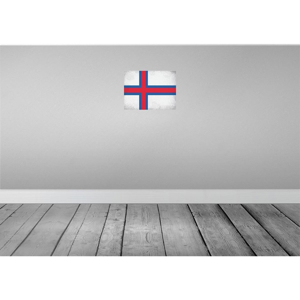 [LA-120133] Blechschild 30x40 cm Färöer Faroe Islands Flagge Fahne Wappen Bild 2