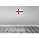 [LA-120133] Blechschild 30x40 cm Färöer Faroe Islands Flagge Fahne Wappen Bild 2