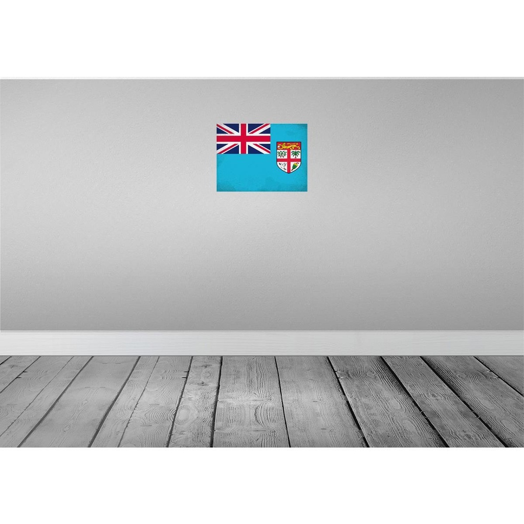 [LA-120134] Blechschild 30x40 cm Fidschi Fiji Flagge Fahne Wappen Bild 2