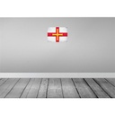 [LA-120149-H] Holzschild 30x40 cm Guernsey Flagge Fahne Wappen Bild 2