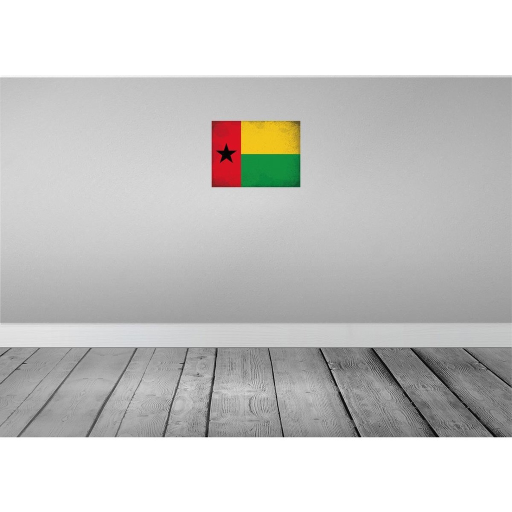 [LA-120151] Blechschild 30x40 cm Guinea-Bissau Guinea Flagge Fahne Wappen Bild 2