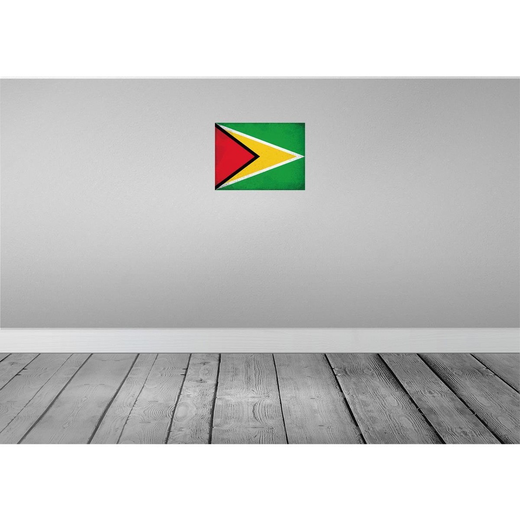 [LA-120152-H] Holzschild 30x40 cm Guyana Flagge Fahne Wappen Bild 2