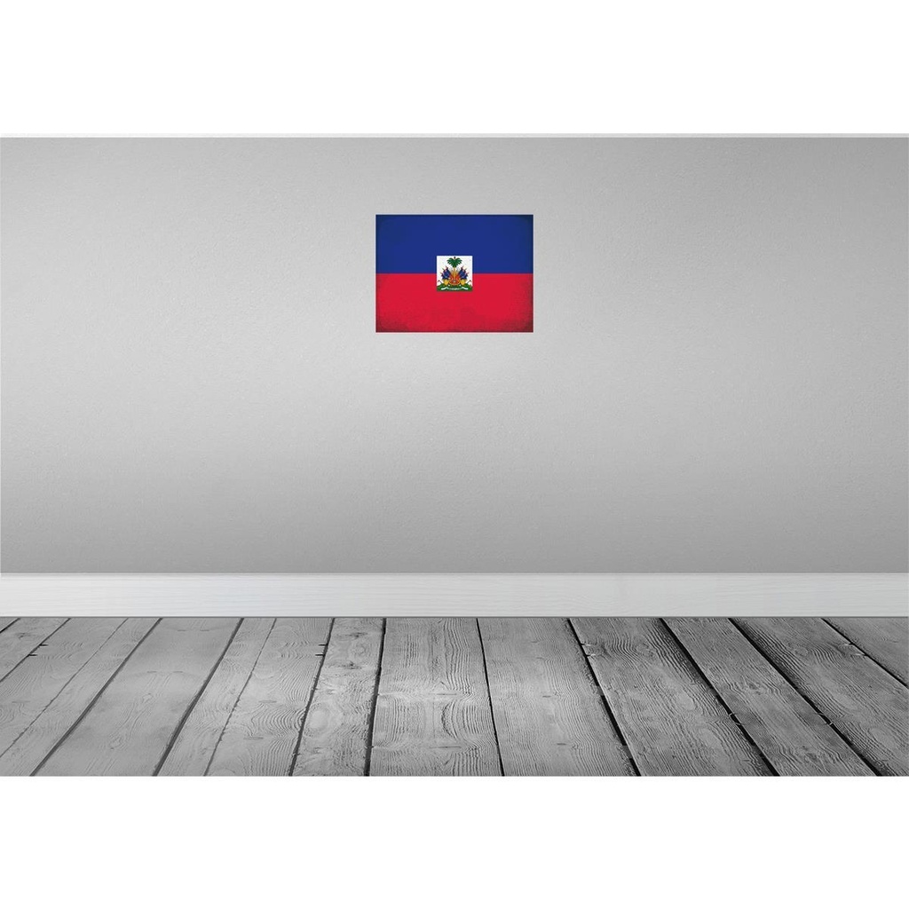 [LA-120153] Blechschild 30x40 cm Haiti Flagge Fahne Wappen Bild 2