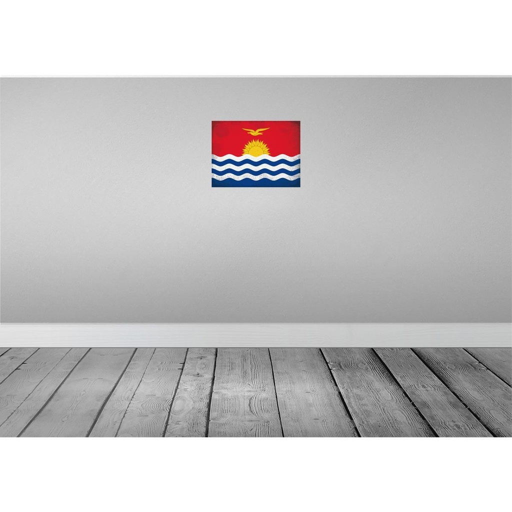 [LA-120172-H] Holzschild 30x40 cm Kiribati Flagge Fahne Wappen Bild 2