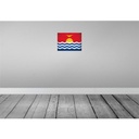 [LA-120172-H] Holzschild 30x40 cm Kiribati Flagge Fahne Wappen Bild 2