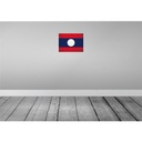 [LA-120176-H] Holzschild 30x40 cm Laos Flagge Fahne Wappen Bild 2